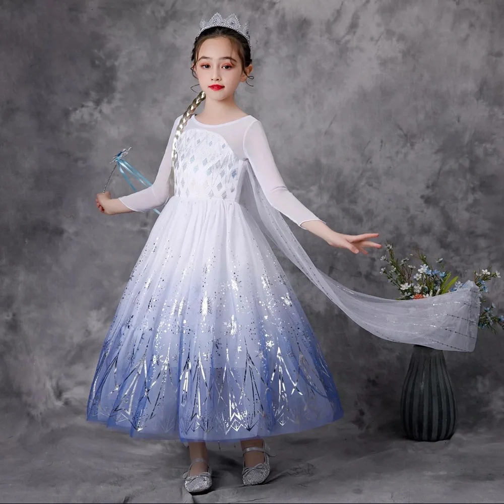 Luxury Frozen Elsa Sparkly Costume Dress 5018 - Picture 4 of 8